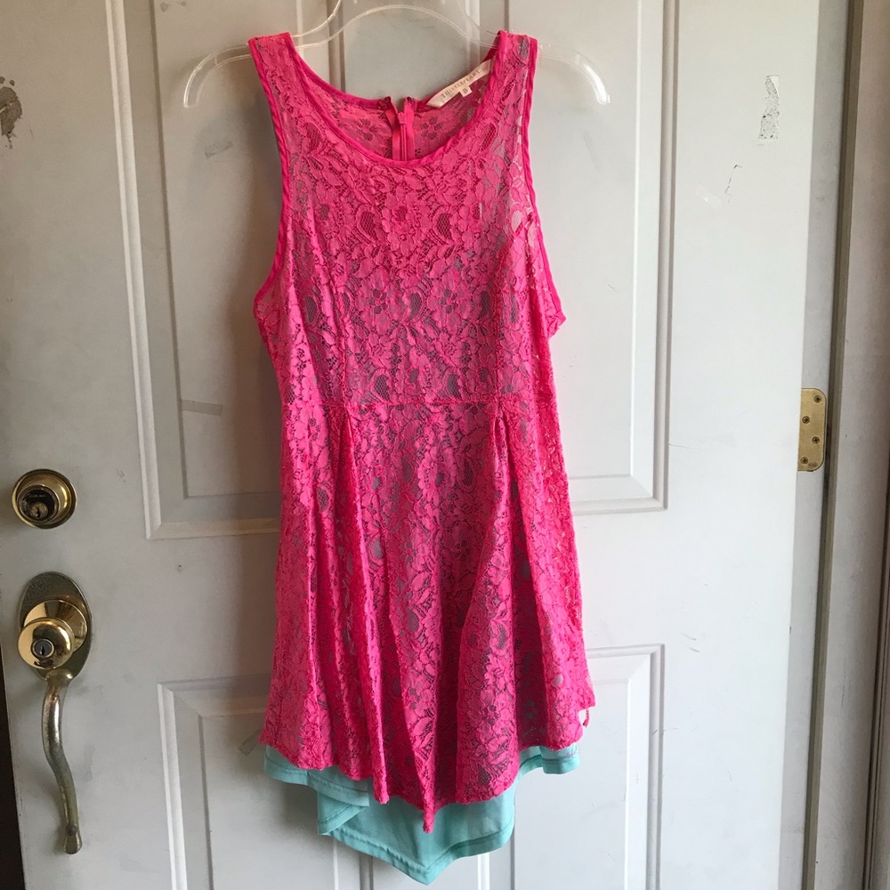 Pink lace dress